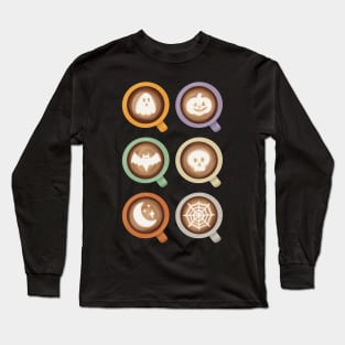 Halloween Coffee Latte Art Long Sleeve T-Shirt